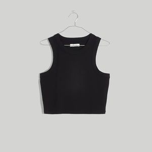 Madewell Women's Brightside Crop Tank Black Size M